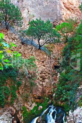 waterfall at saklikent gorge in turkey