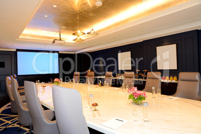 the meeting room interior at luxury hotel, ras al khaimah, uae