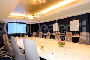 the meeting room interior at luxury hotel, ras al khaimah, uae
