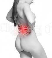 woman with back pain