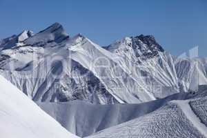 ski resort at nice sun day