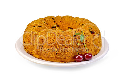 cake with berries of cherry