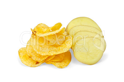 chips with sliced potatoes