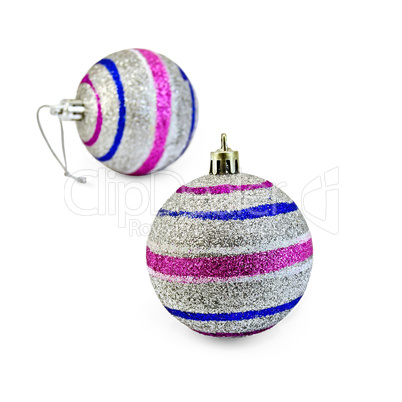 christmas balls striped