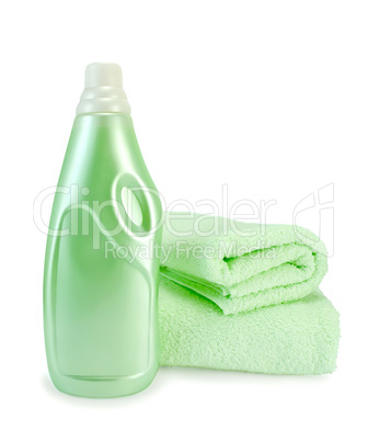 fabric softener and towel green