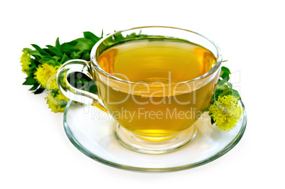 herbal tea with a bouquet of rhodiola rosea