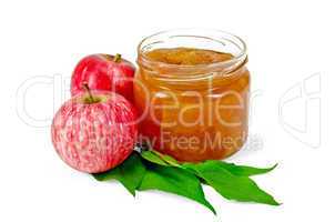 jam apple with apples and leaves