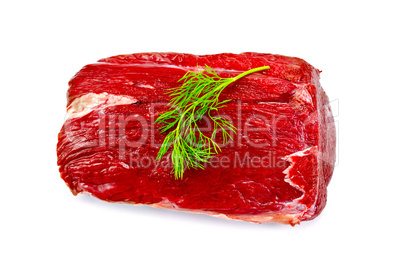 meat beef whole piece with dill