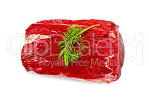 meat beef whole piece with dill