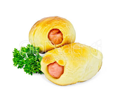 sausage rolls with parsley