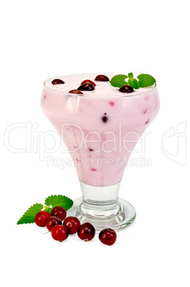 yogurt thick with cranberries