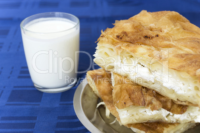 burek and yogurt