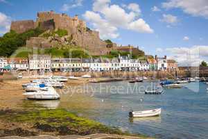 gorey and mont orgueil castle in jersey