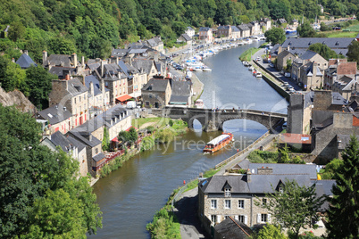 dinan on the rance, brittany, france