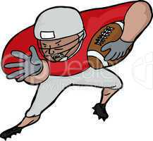 american football player charging