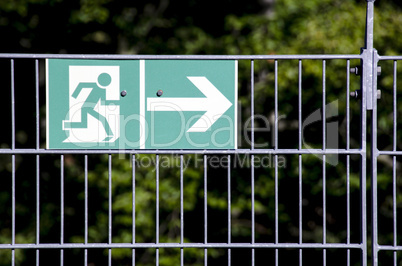 exit route sign