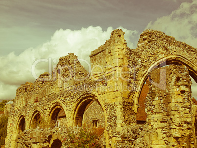 retro looking st augustine abbey in canterbury