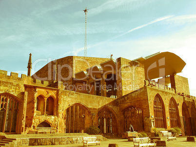 retro looking coventry cathedral