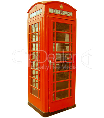 retro looking london telephone box