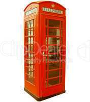 retro looking london telephone box