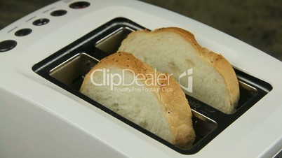 toasting white bread