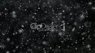 Winter New Year background, falling snowflakes