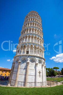 pisa, piazza del duomo, with the basilica leaning tower