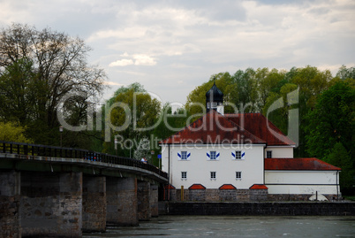 haus und bruecke in barockstadt