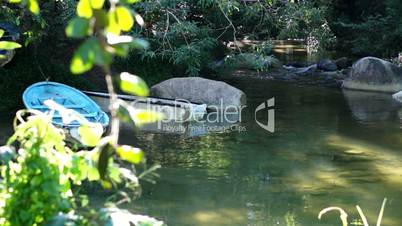 Boats on a Tranquil River Scene Dolly