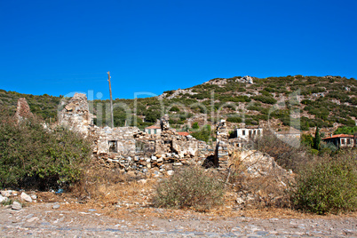old abandoned greek/turkish village of doganbey, turkey