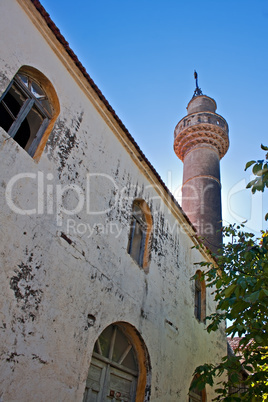 old mosque in the abandoned greek/turkish village of doganbey, t