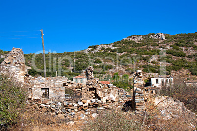 old abandoned greek/turkish village of doganbey, turkey