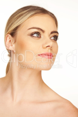 closeup portrait of young beautiful girl