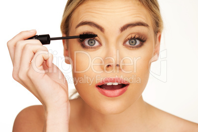 closeup portrait of young beautiful girl