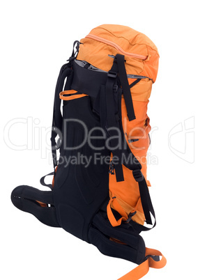 orange travel backpack