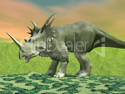 styracosaurus dinosaur - 3d render