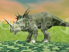 styracosaurus dinosaur - 3d render