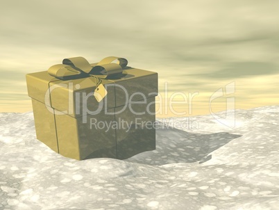 golden gift - 3d render