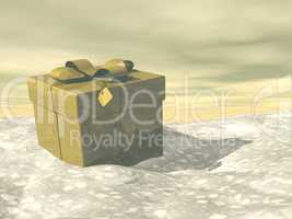 golden gift - 3d render