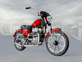 red motorbike - 3d render