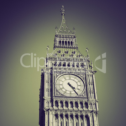 vintage sepia big ben