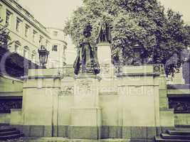 vintage sepia george and elizabeth monument london