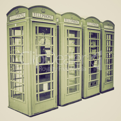 vintage sepia london telephone box