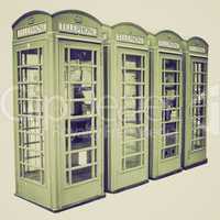 vintage sepia london telephone box