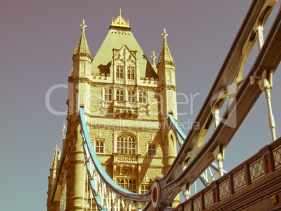 retro looking tower bridge london