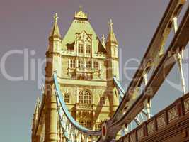 retro looking tower bridge london