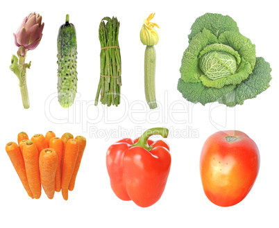 vegetables isolated