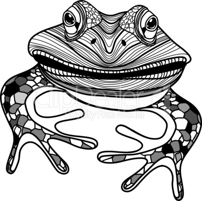 Frog animal head symbol for mascot or emblem design vector