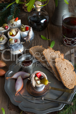 rollmops - pickled herring fillets