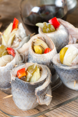 rollmops - pickled herring fillets